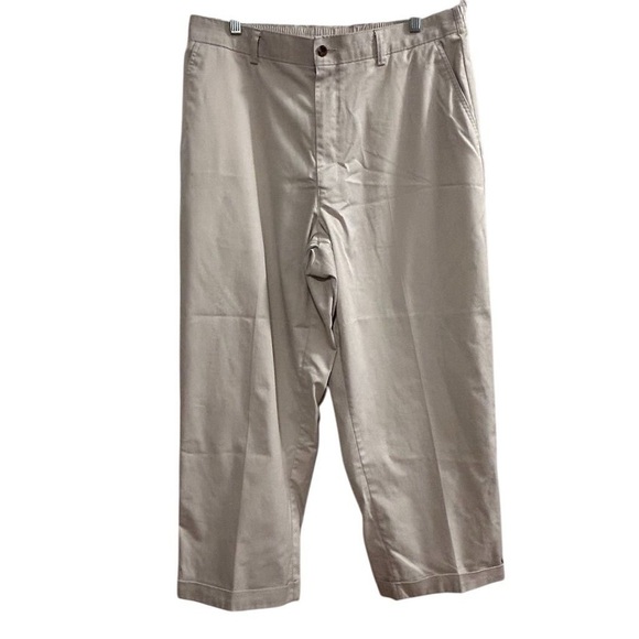 TravelSmith Men's Beige Casual Pants Size 38 Elastic Waistband - Picture 1 of 7